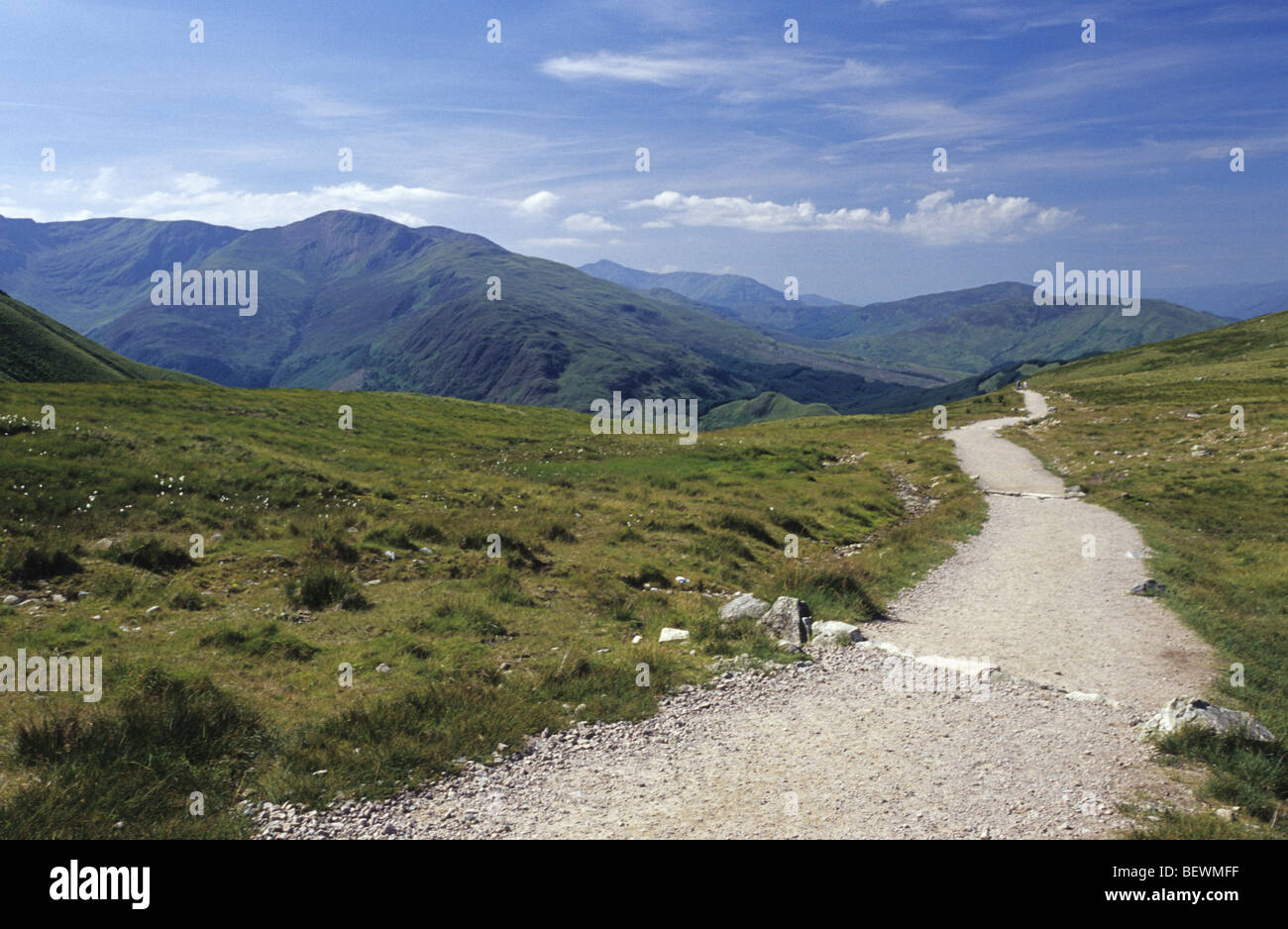 Piste poney au Ben Nevis, Ecosse, Grampians. Banque D'Images