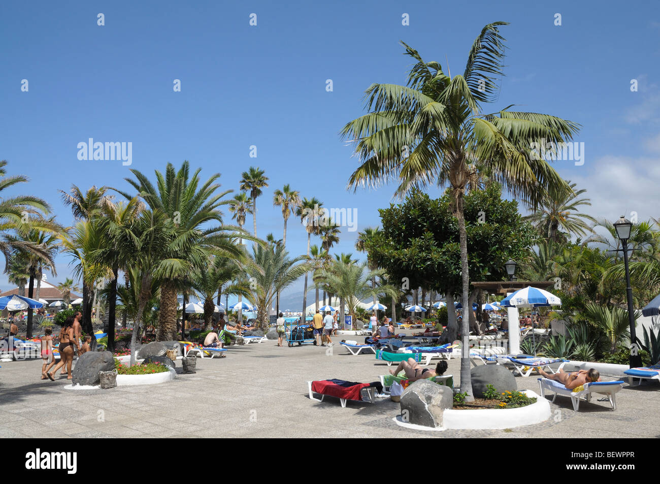 Lago Martianez - complexe piscine d'eau de mer à Puerto de la Cruz, Tenerife Banque D'Images