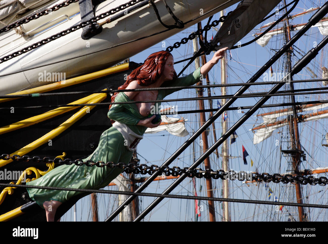 Proue de navire à voile à Stad Amsterdam Banque D'Images