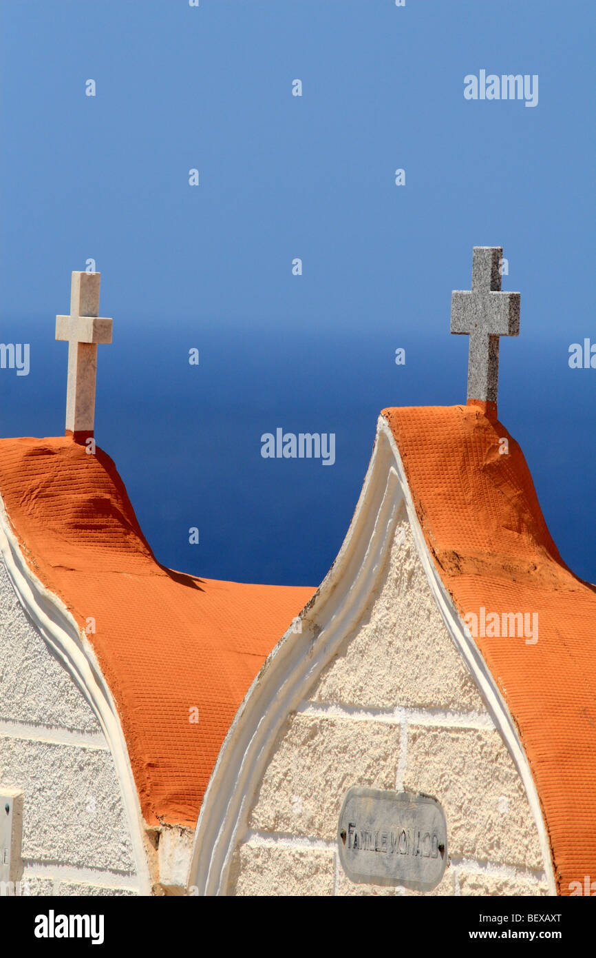 Le cimetière marin de Bonifacio en Corse, France Banque D'Images