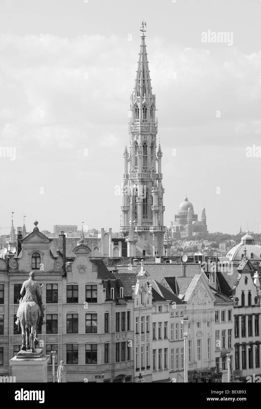 Grand Place, l'Hôtel de Ville Banque D'Images