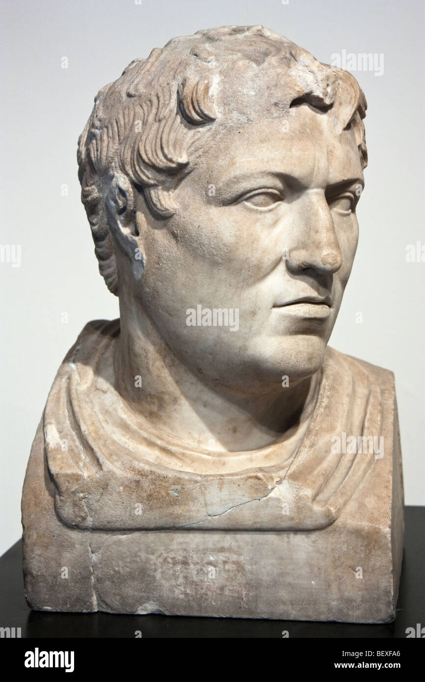 Portrait de Philetairos, père de la dynastie Attalid à Pergamon. Banque D'Images