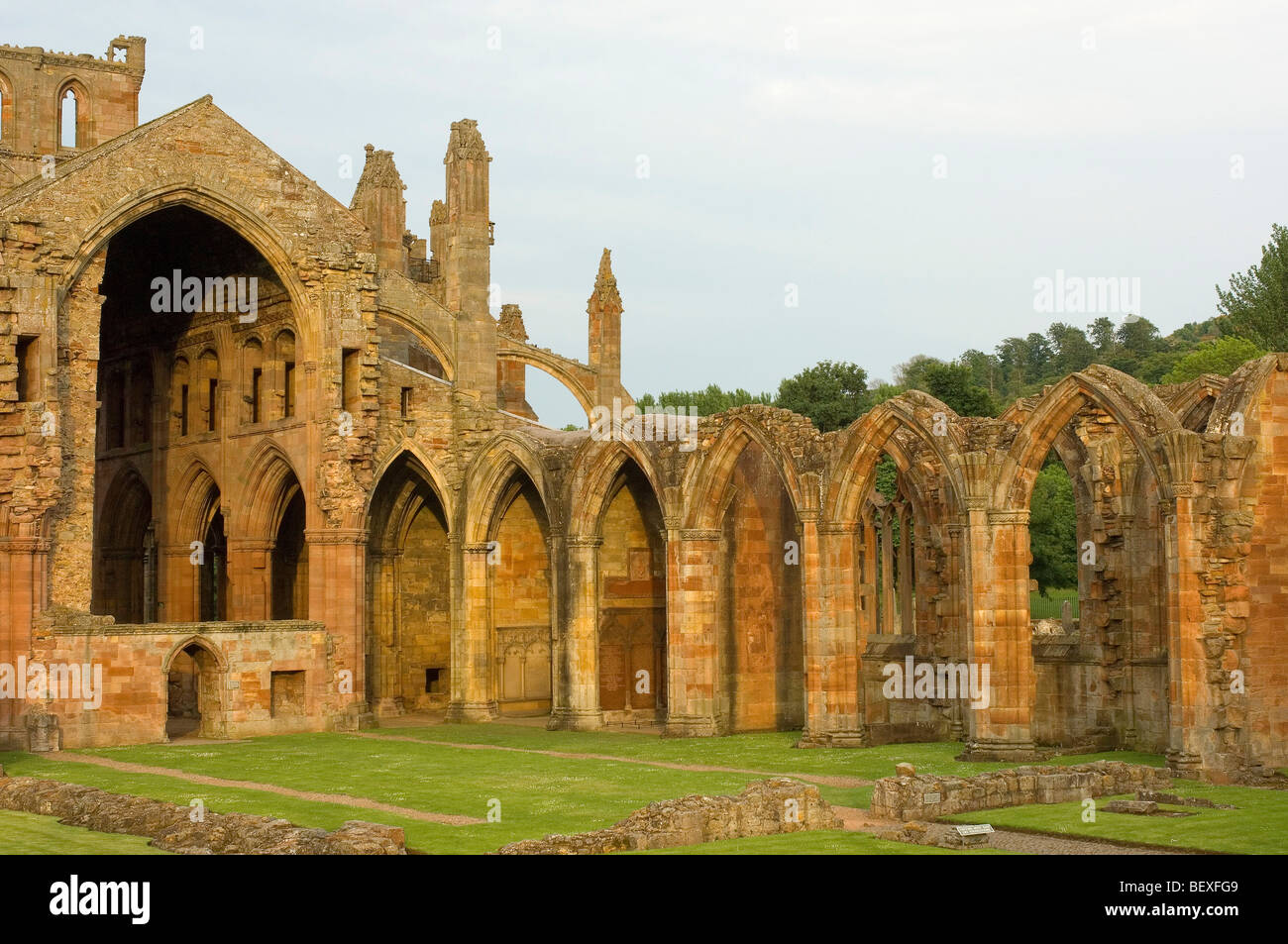 Abbaye de Melrose. Le Melrose. Scottish Borders. L'Écosse. R.-U. Banque D'Images