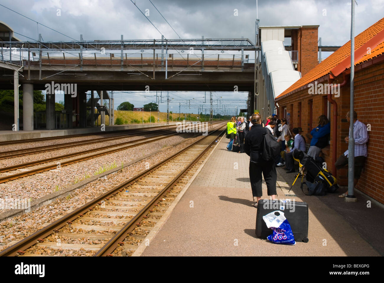 Laholm Suède Europe de l'ouest station Banque D'Images
