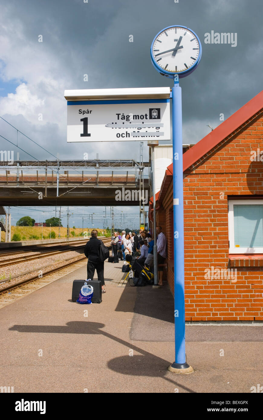 Laholm Suède Europe de l'ouest station Banque D'Images