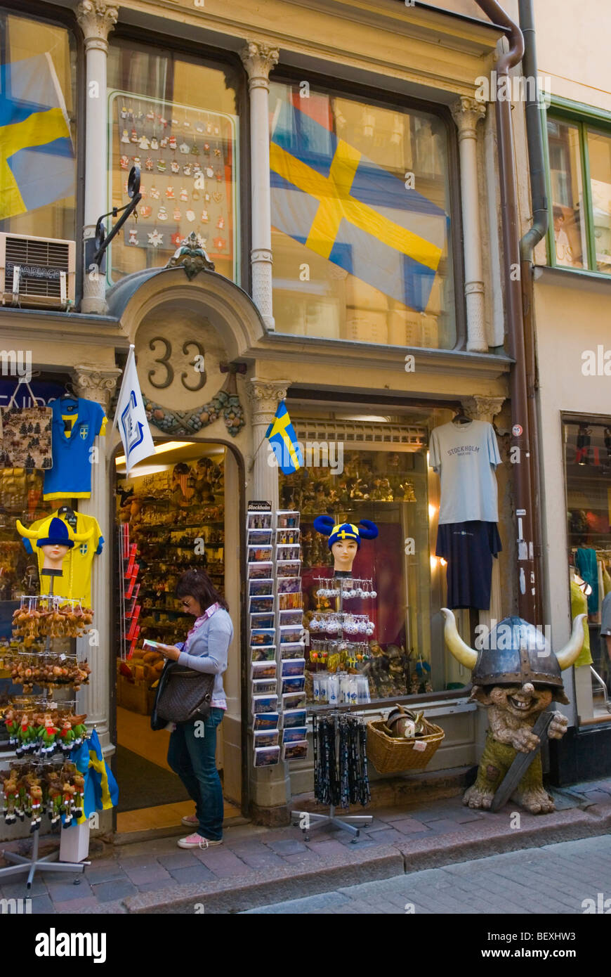 Stockholm, boutique de souvenirs suédoise Photo Stock - Alamy