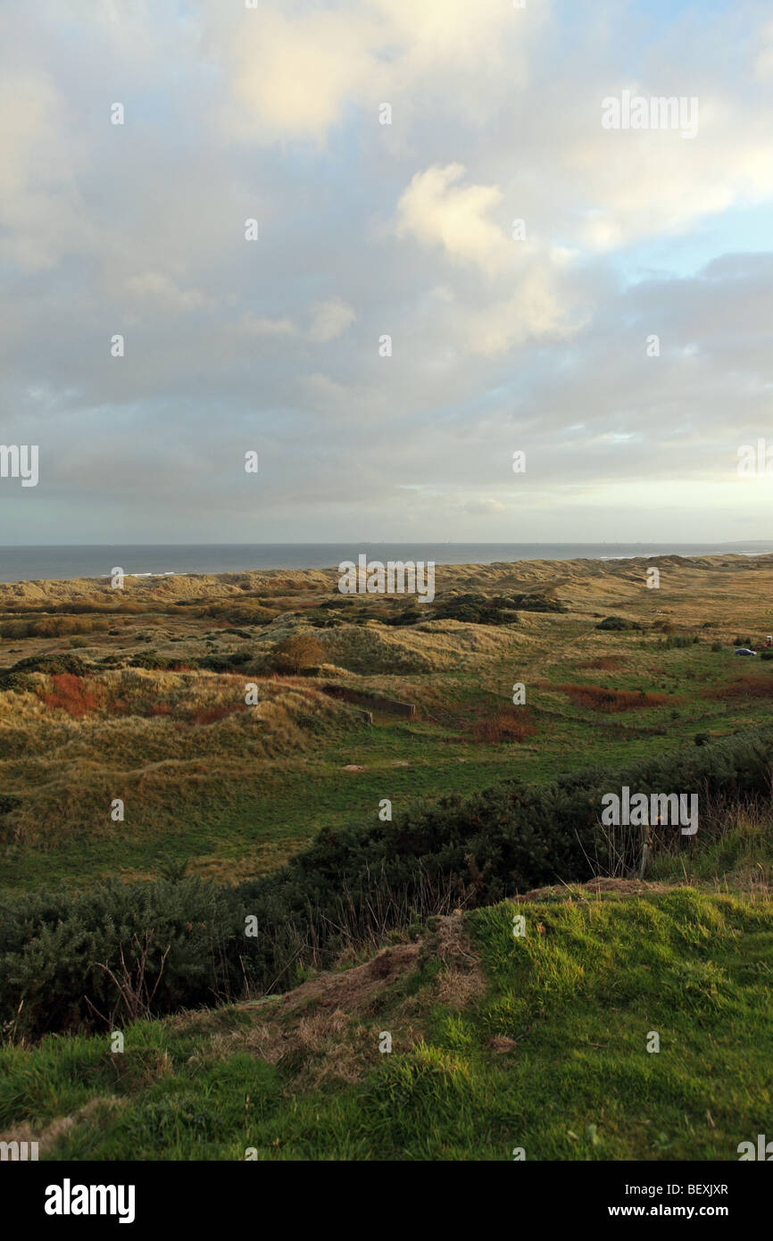 Les dunes de sable de Menie Estate près de Aberdeen, Écosse, Royaume-Uni, où Donald Trump est la construction d'un terrain de golf Banque D'Images