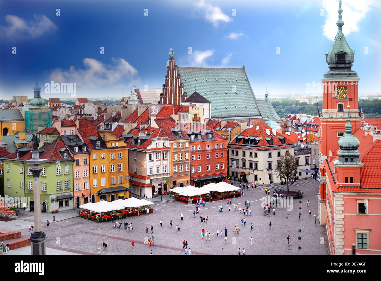 Vue sur Château Royal de Varsovie Pologne Banque D'Images