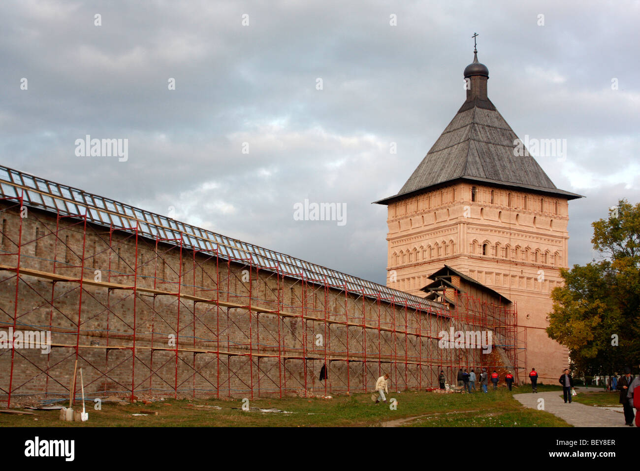 Le mur de maison Spaso yefimiev Savior-Yefimiev-(monastère), l'un des cinq monastères actuellement actif en Suzdal russie Banque D'Images