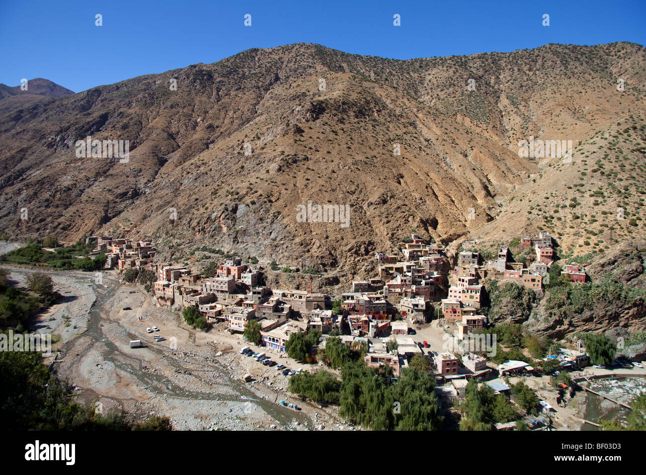 Setti Fatma village berbère dans la vallée de l'Ourika, les montagnes du Haut Atlas à 40 km de Marrakech, Maroc Banque D'Images