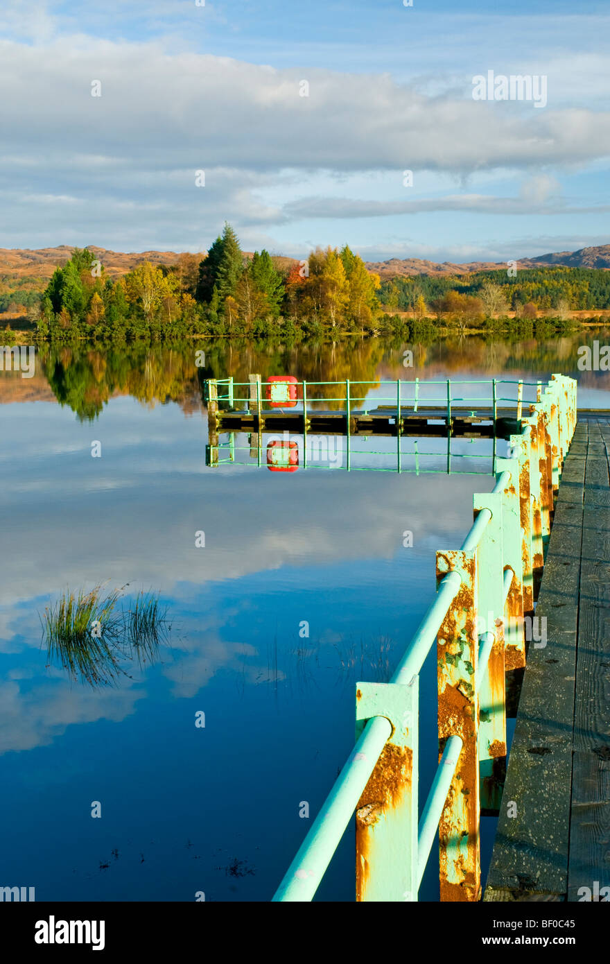 La jetée sur Loch Shiel à Lochaber Acharacle, Inverness-shire, Highland, en Écosse. Banque D'Images