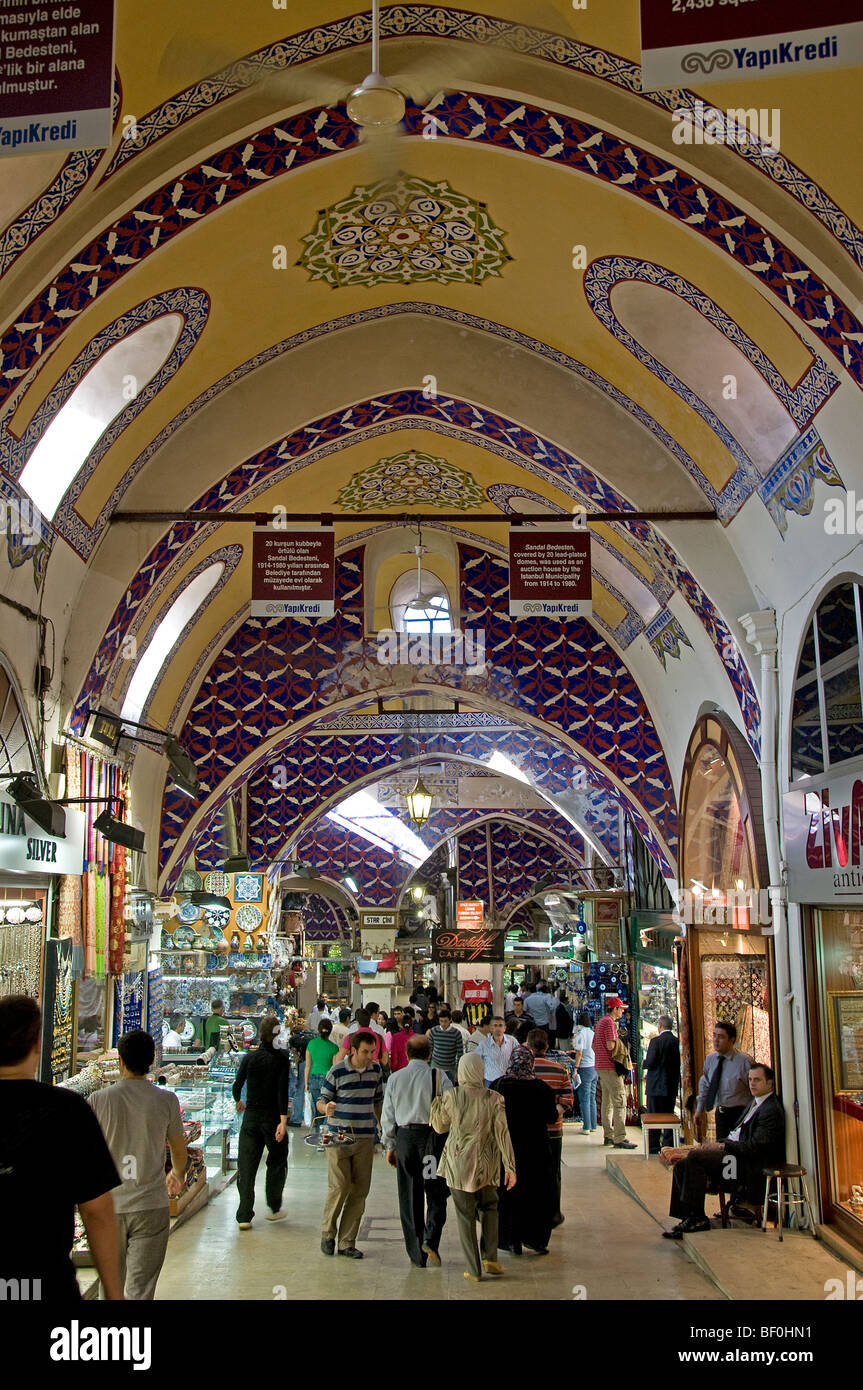 Grand Bazar Kapali Carsi Kapalıcarsı Istanbul Turquie Banque D'Images