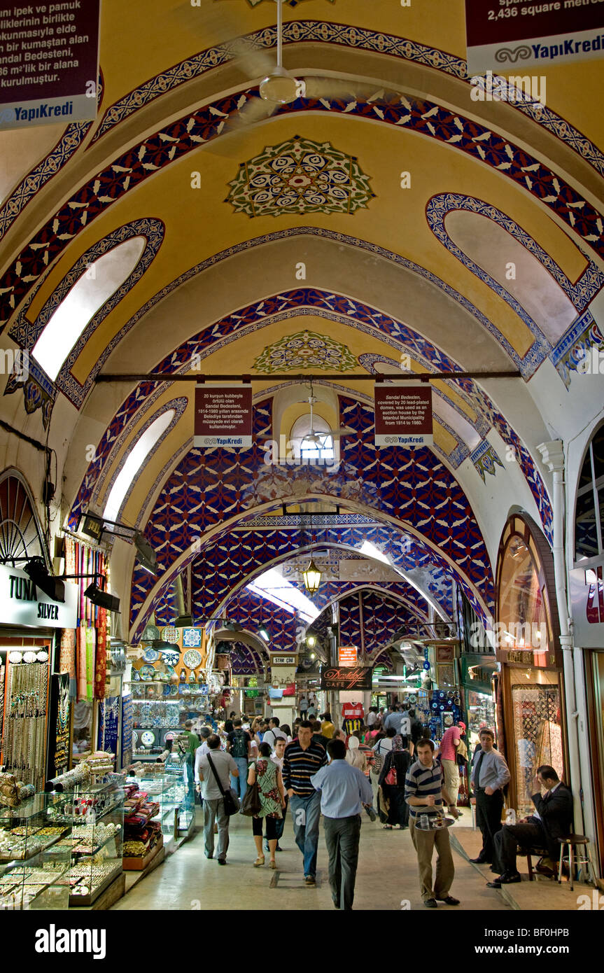 Grand Bazar Kapali Carsi Kapalıcarsı Istanbul Turquie Banque D'Images
