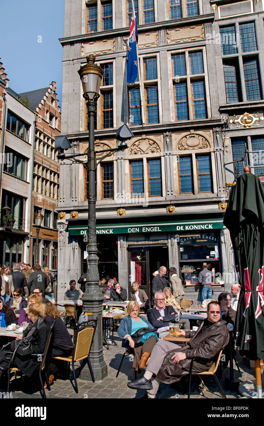 Pub bar café den Engel Angel Grand marché de ville Anvers Belgique ville belge Banque D'Images