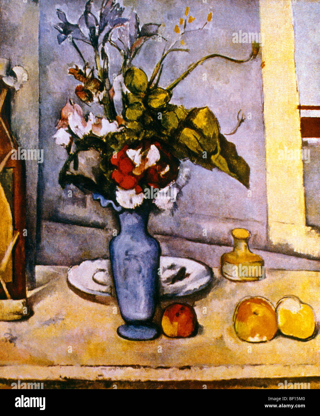 La peinture de Cézanne Le Vase Bleu 1887-1890 Banque D'Images