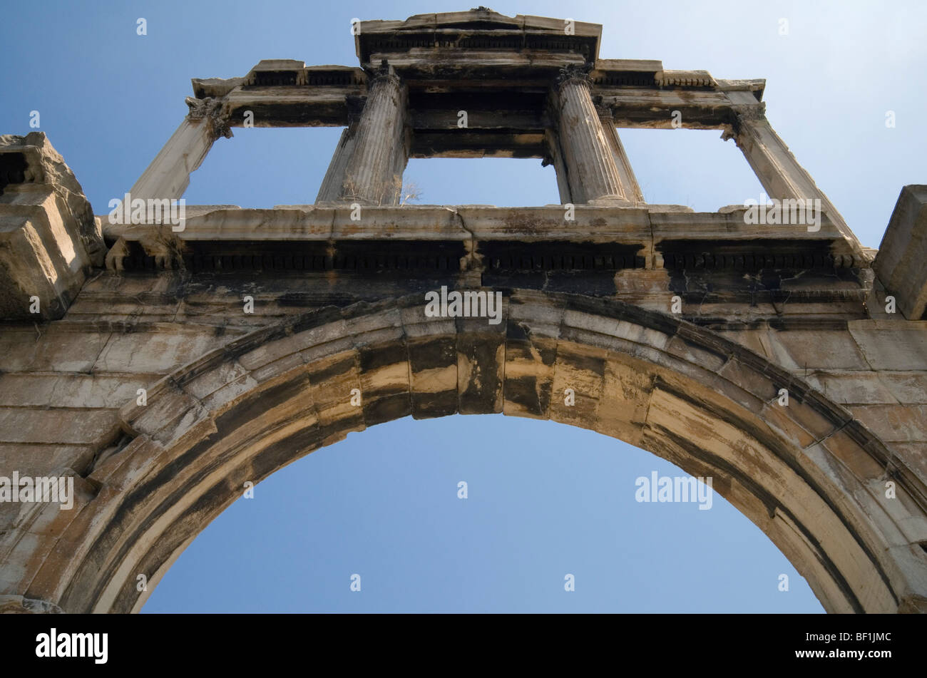 L'Arche d'Hadrien, la porte du temple de Zeus Olympien, Athènes, Grèce Banque D'Images