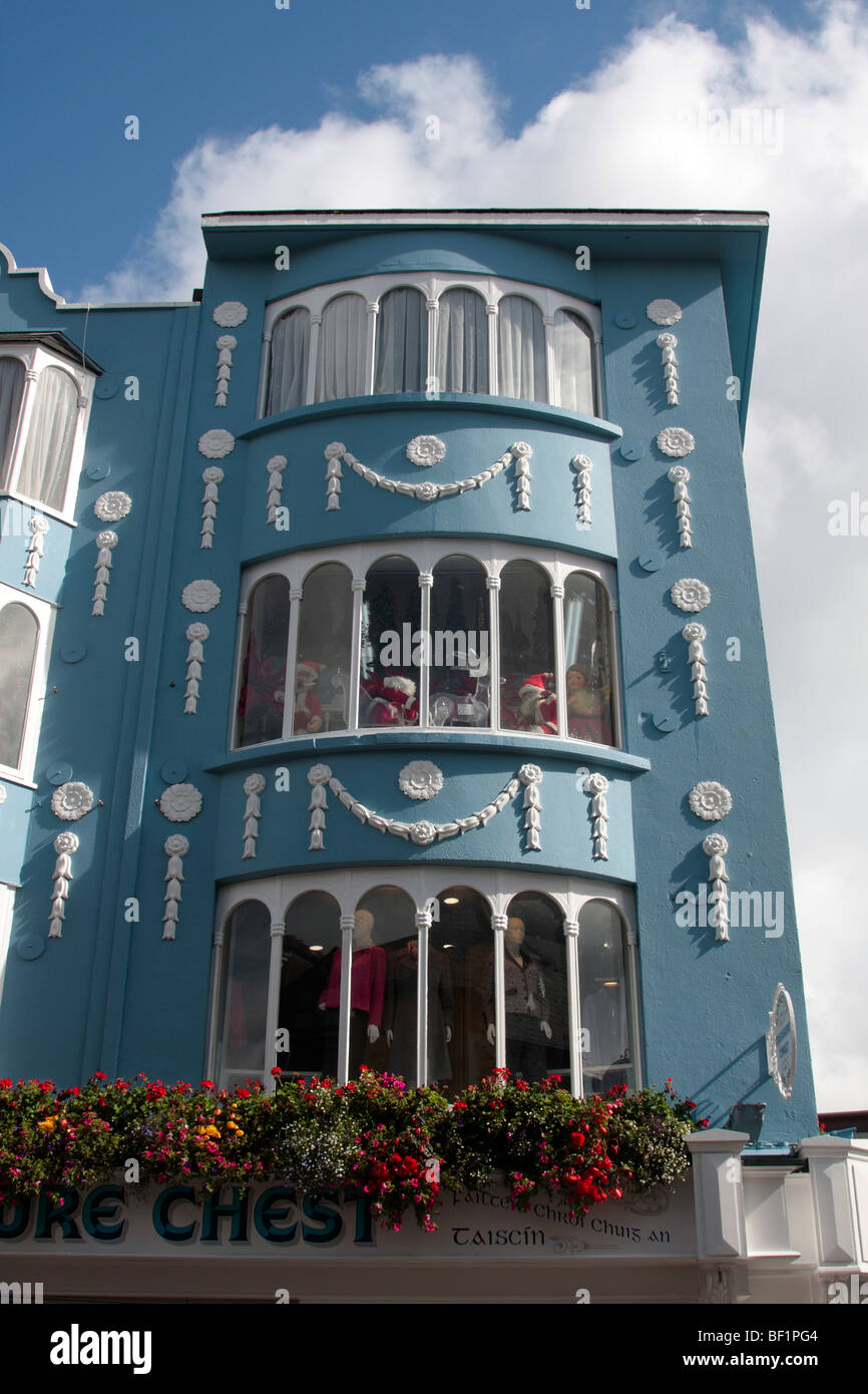 La façade ornée de le coffre au trésor shop à Galway Irlande Banque D'Images