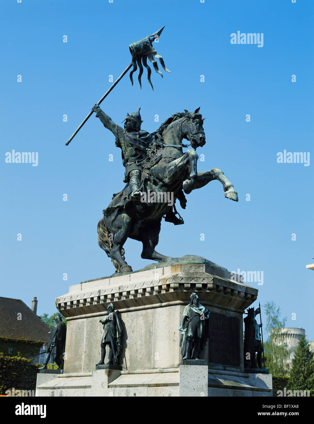 Statue de Guillaume le Conquérant, Falaise, Normandie, France Banque D'Images