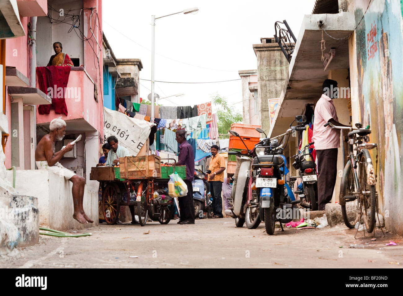 Scène de rue indienne. Chennai Tamil Nadu Inde Banque D'Images