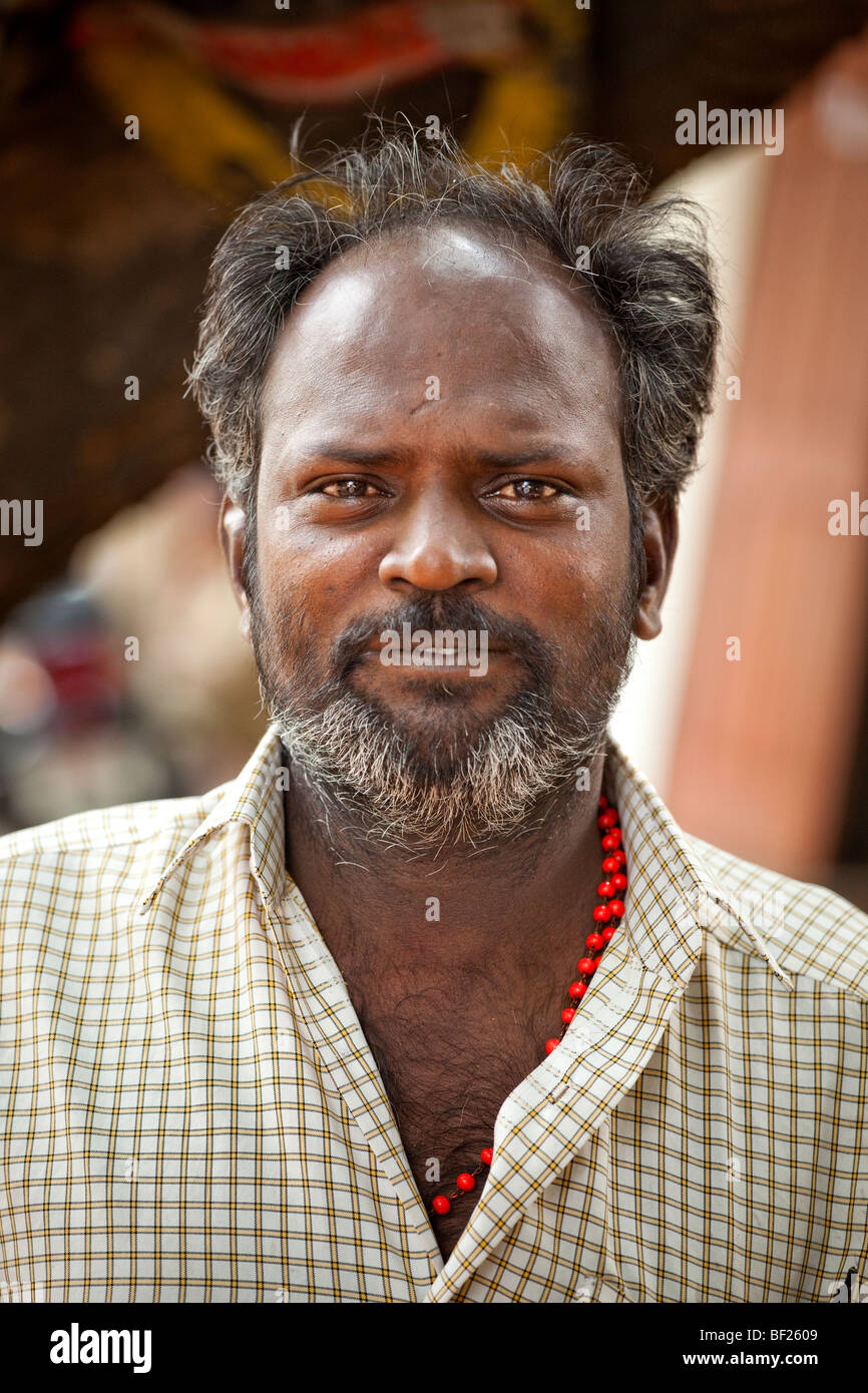 Portrait d'un Indien. Chennai Tamil Nadu Inde Banque D'Images
