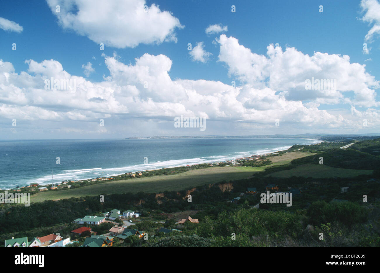 Vue aérienne de Mossel Bay, province de Western Cape, Afrique du Sud Banque D'Images