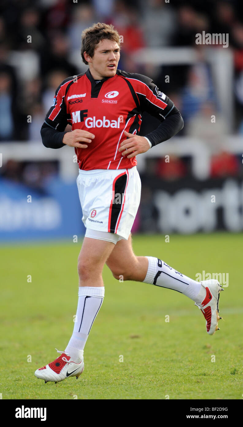ALEX GOODE SARRASINS RUFC KINGSTON PARK NEWCASTLE ANGLETERRE 04 Octobre 2009 Banque D'Images