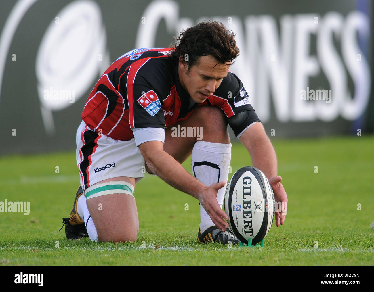 DERICK HOUGAARD SARRASINS RUFC KINGSTON PARK NEWCASTLE ANGLETERRE 04 Octobre 2009 Banque D'Images