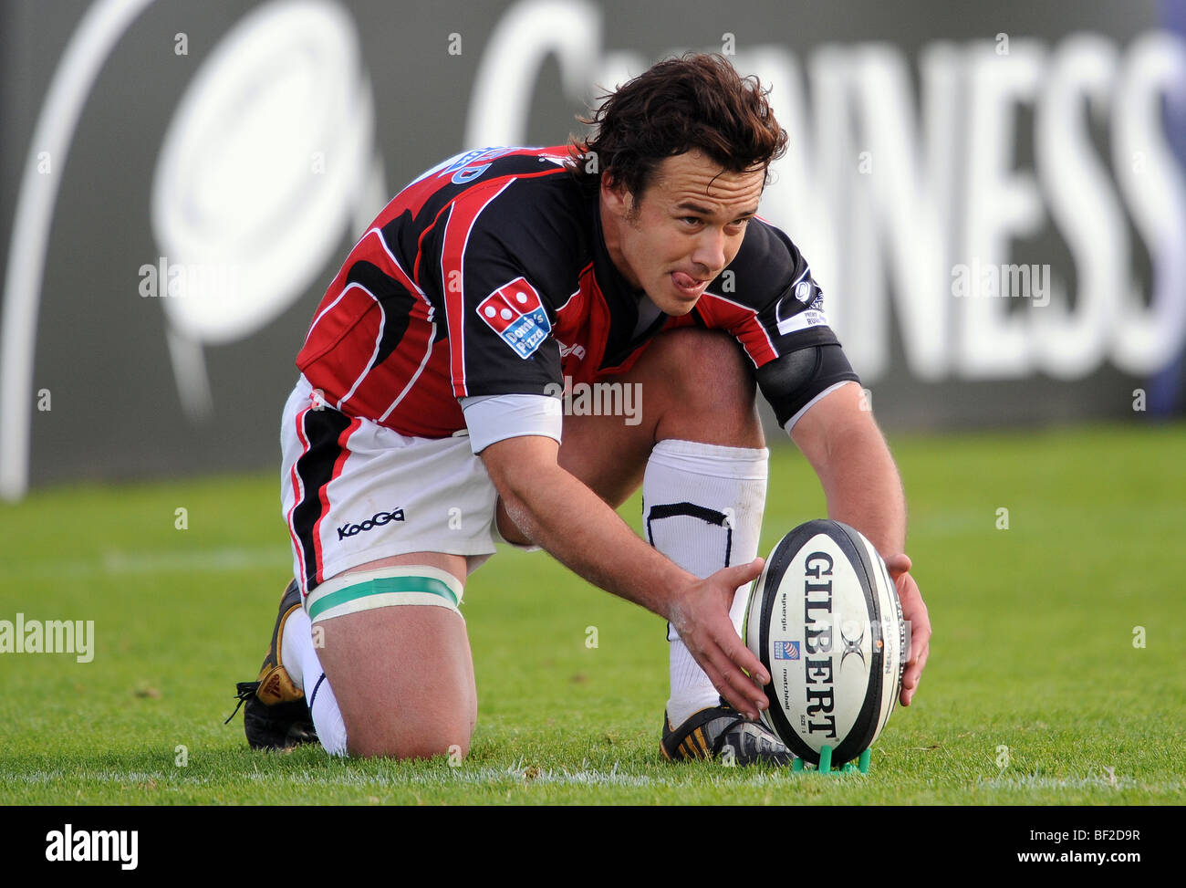 DERICK HOUGAARD SARRASINS RUFC KINGSTON PARK NEWCASTLE ANGLETERRE 04 Octobre 2009 Banque D'Images