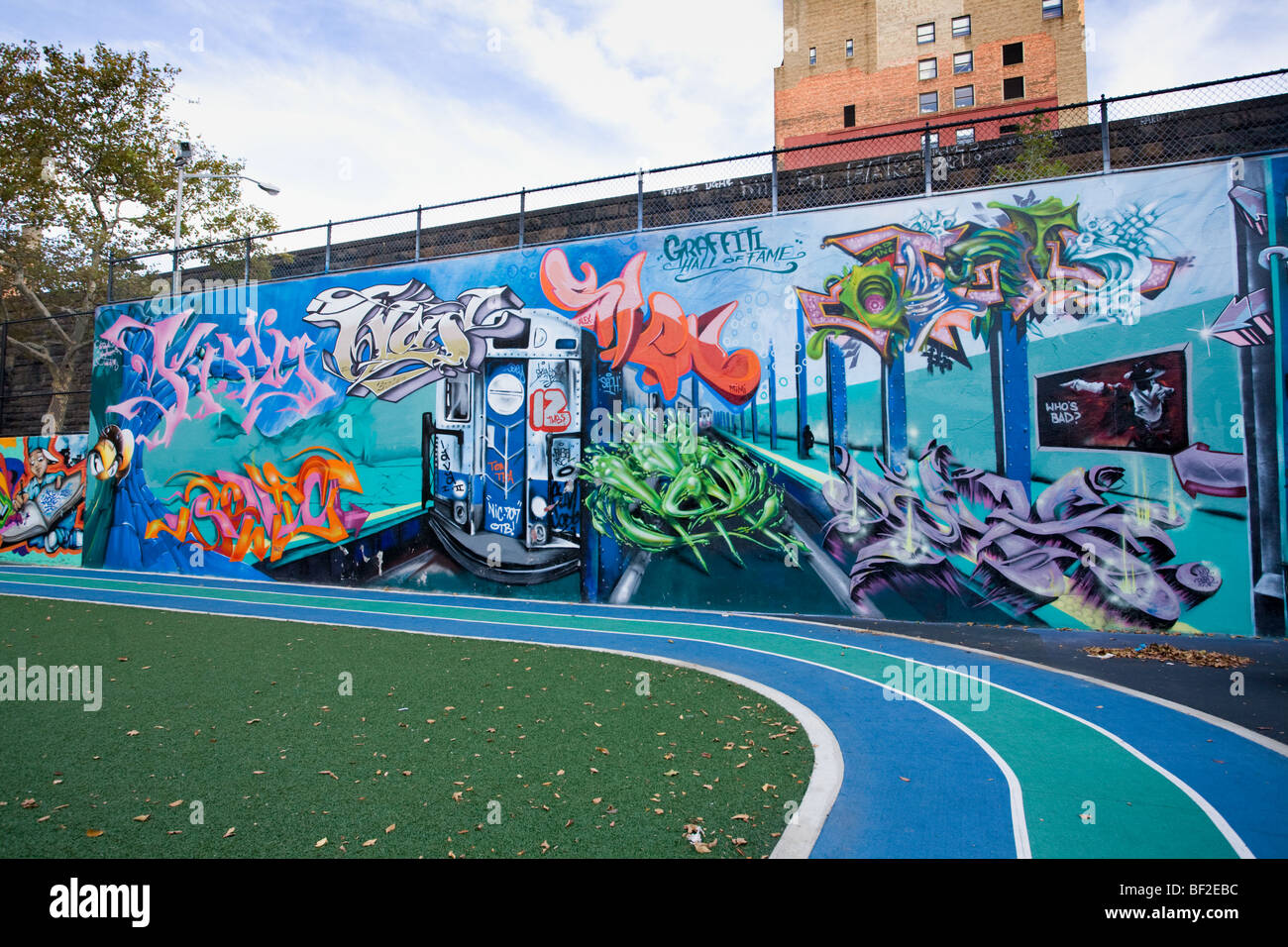 Le Graffiti Hall of Fame, Harlem, Manhattan, New York City Banque D'Images