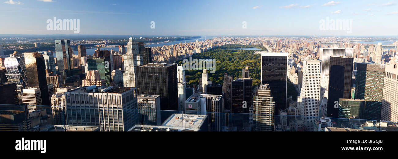 La ville de New York et Central Park Banque D'Images