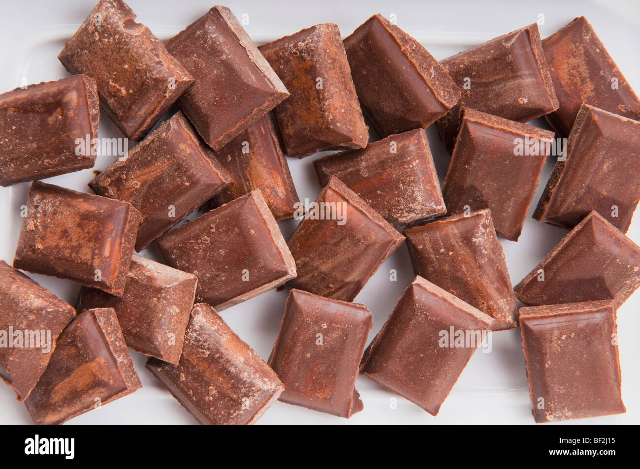Close-up de forme carré de chocolat Banque D'Images