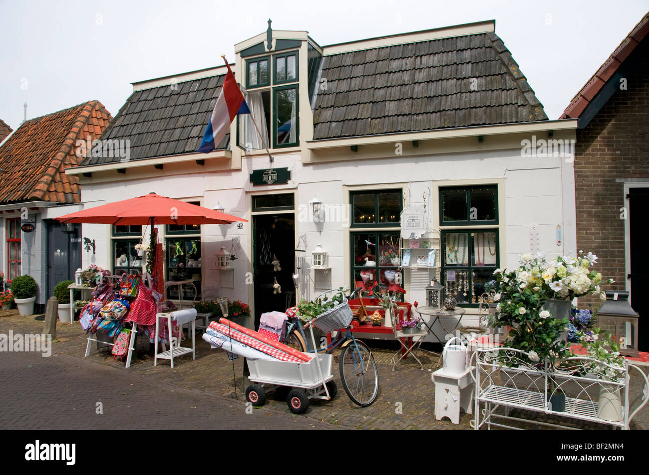 Pays-bas Hollande Texel Den Burg Village tous commerces Banque D'Images