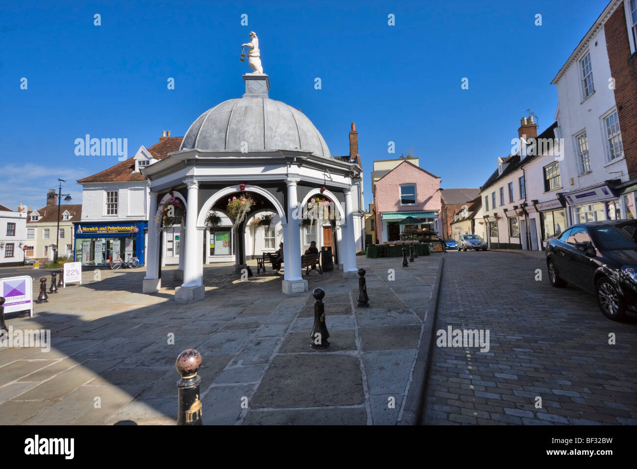 Buttercross et place du marché de Bungay, dans le Suffolk Banque D'Images
