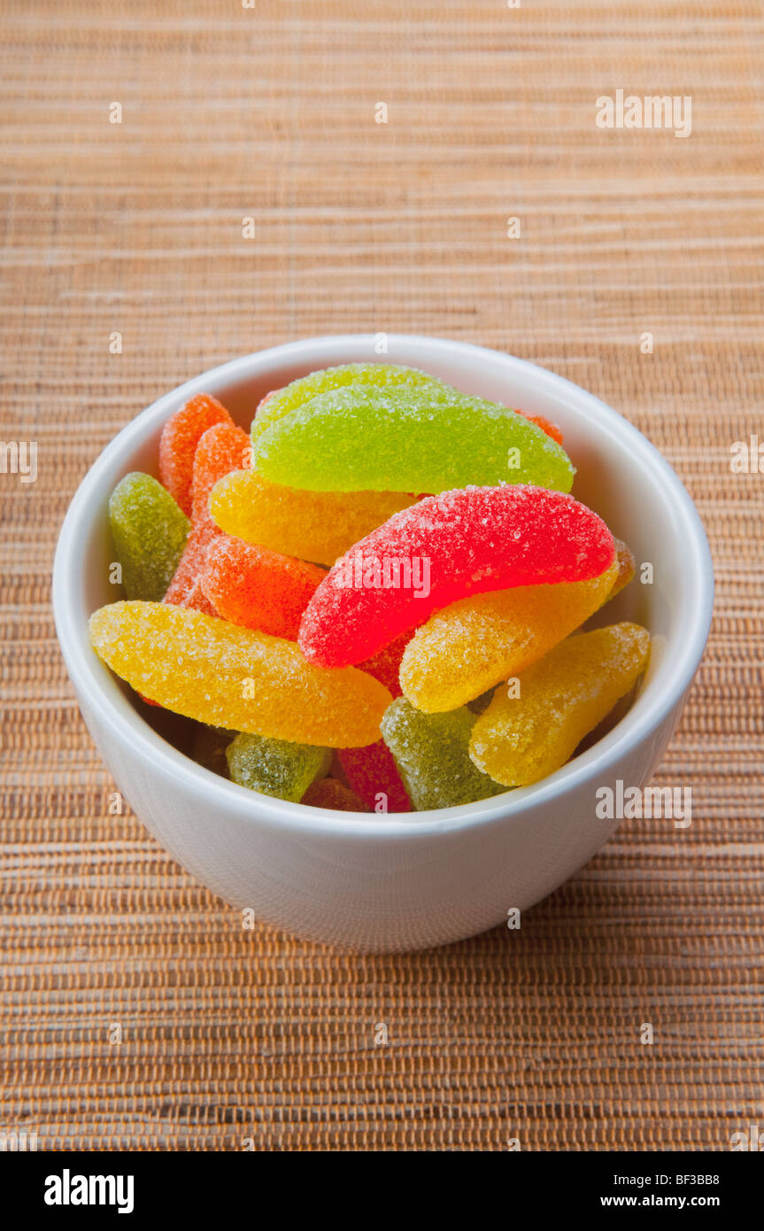 Portrait d'un bol de bonbons jelly Banque D'Images