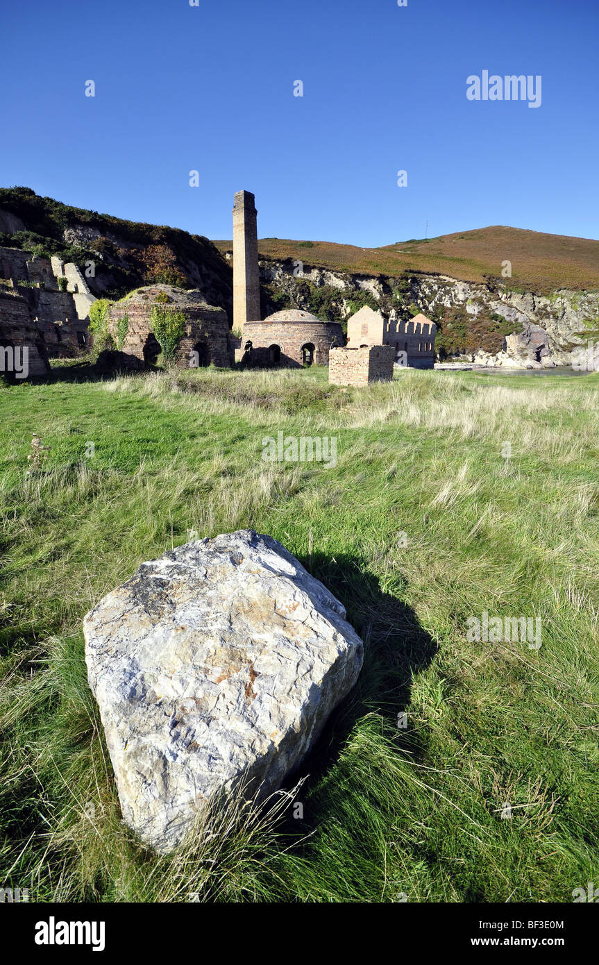 Wen Porth Holyhead Anglesey brick works Banque D'Images