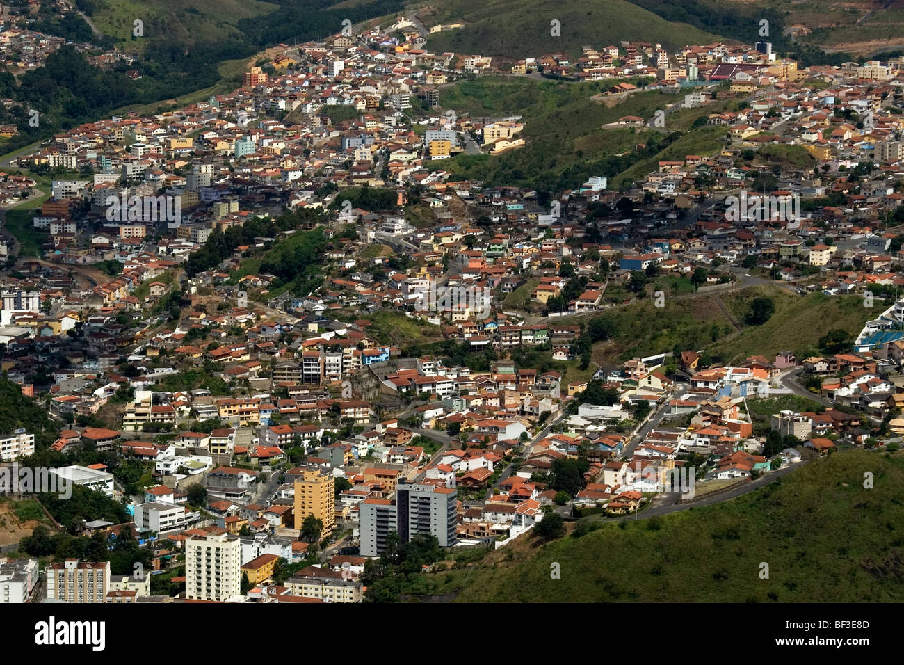 Vue aérienne de Pocos de Caldas, Minas Gerais, Brésil Banque D'Images