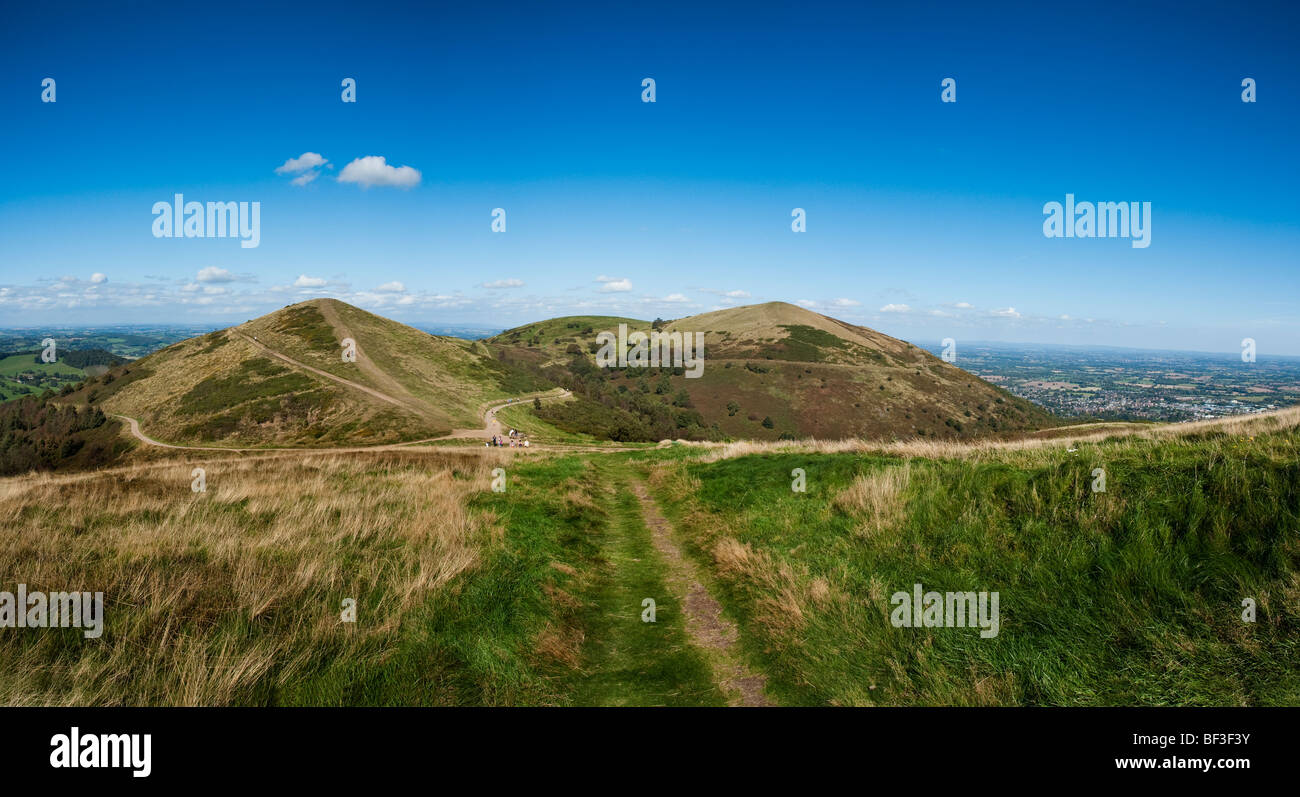 Le Malvern Hills sont une chaîne de collines dans le comtés anglais de Worcester, Herefordshire. Banque D'Images