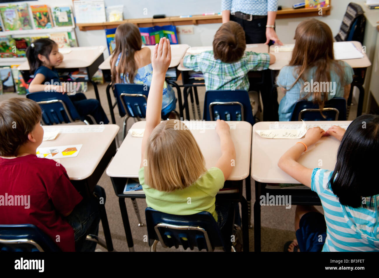 La participation de la classe de l'école élémentaire Banque D'Images