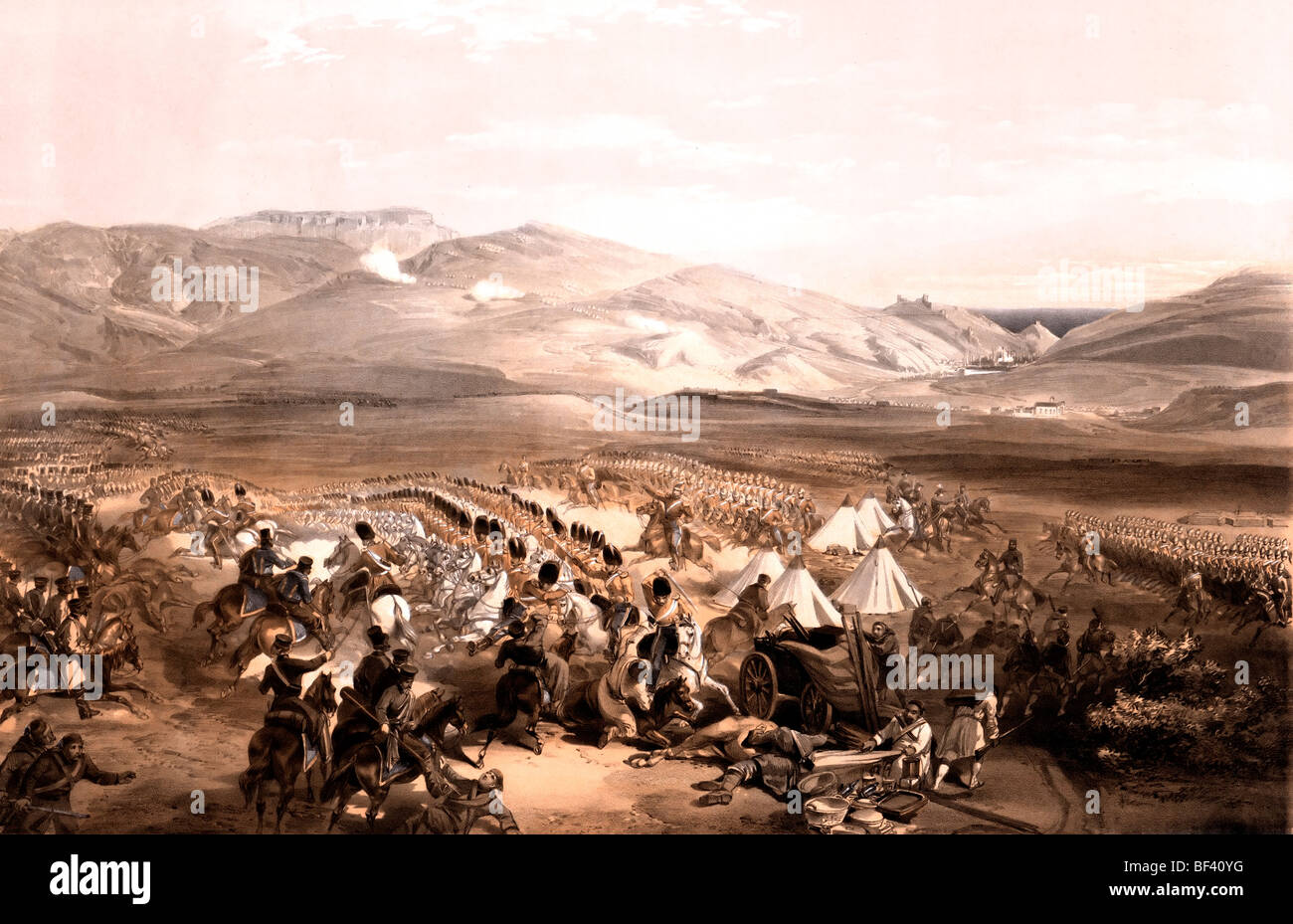 Responsable de la brigade de cavalerie lourde, 25 octobre 1854 pendant la guerre de Crimée Banque D'Images