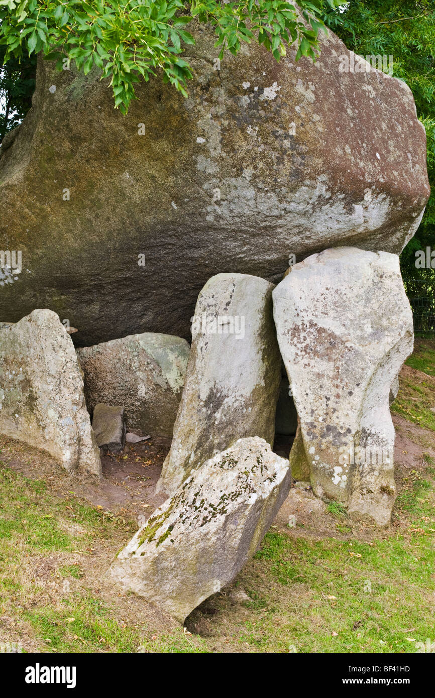 Goward Dolmen dans le comté de Down, Irlande du Nord. Savons aussi que Pat Kearney's Big Stone, le dolmen a été daté de 2500-2000 av. Banque D'Images