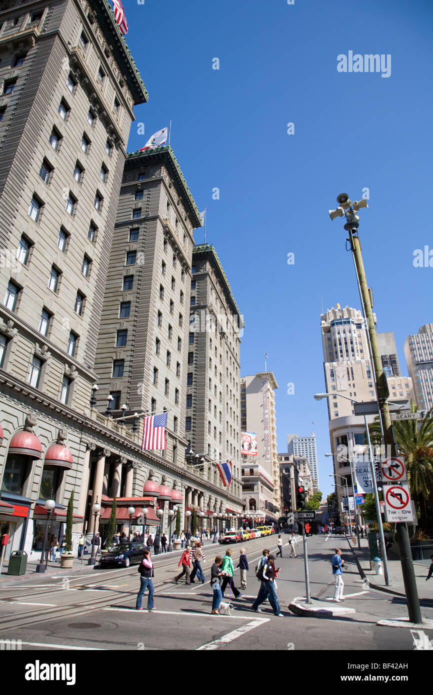 The Westin St Francis hotel sur Powell Street à Union Square, San Francisco Banque D'Images