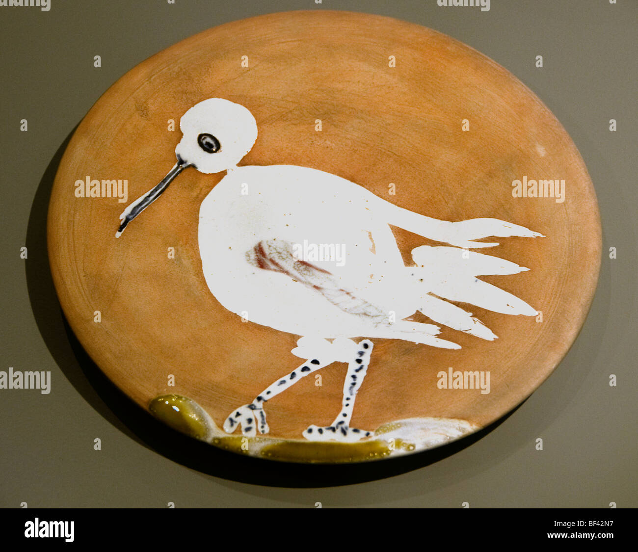 Oiseau blanc porcelaine carreaux carreaux Pays-Bas Banque D'Images
