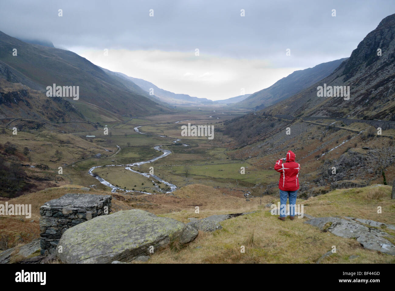 Nant Ffrancon valley, Snowdonia, le Nord du Pays de Galles Banque D'Images