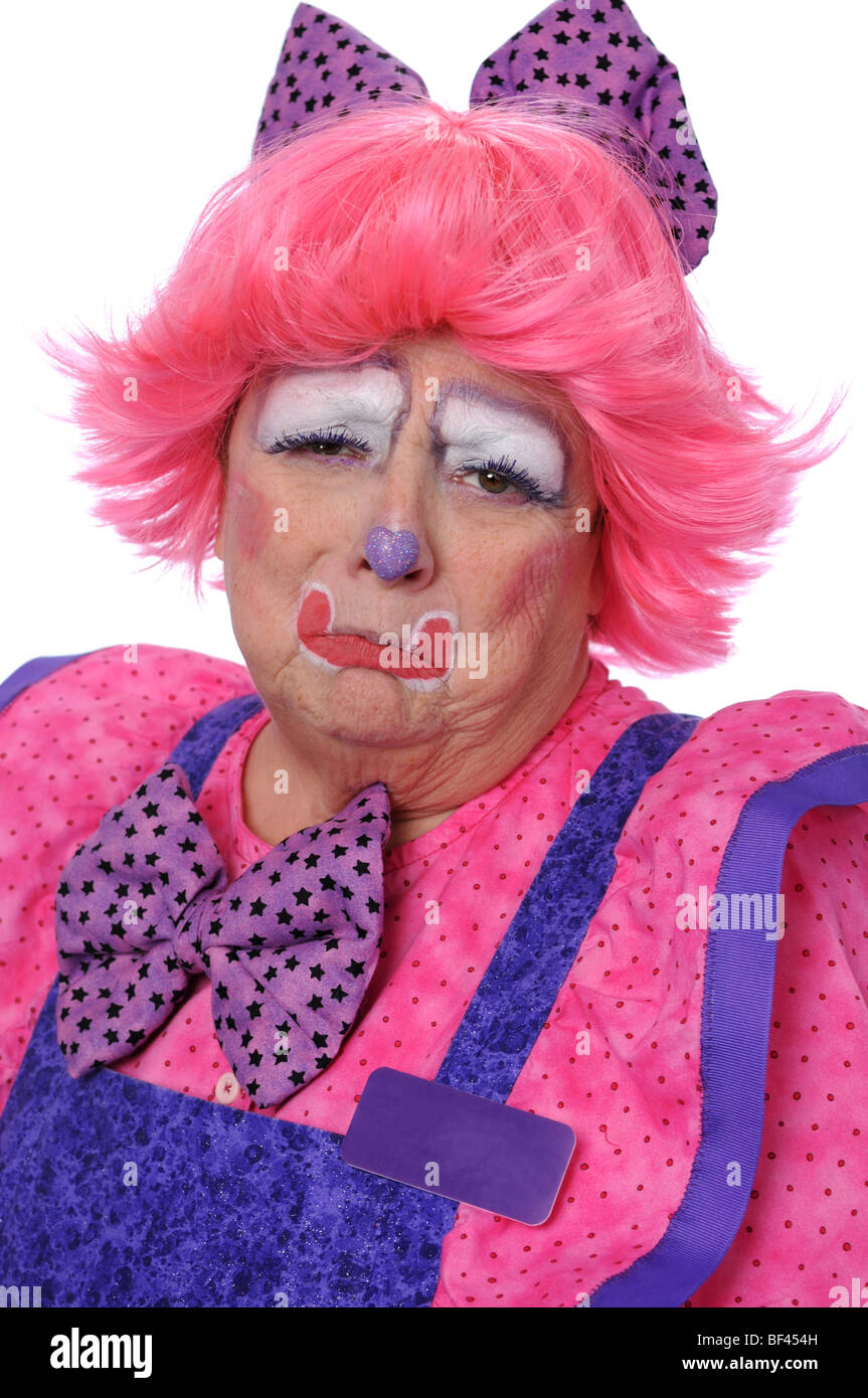 Portrait de clown froncer Banque D'Images