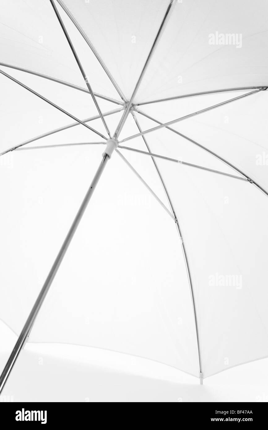 Parapluie blanc close up shot pour le fond Banque D'Images