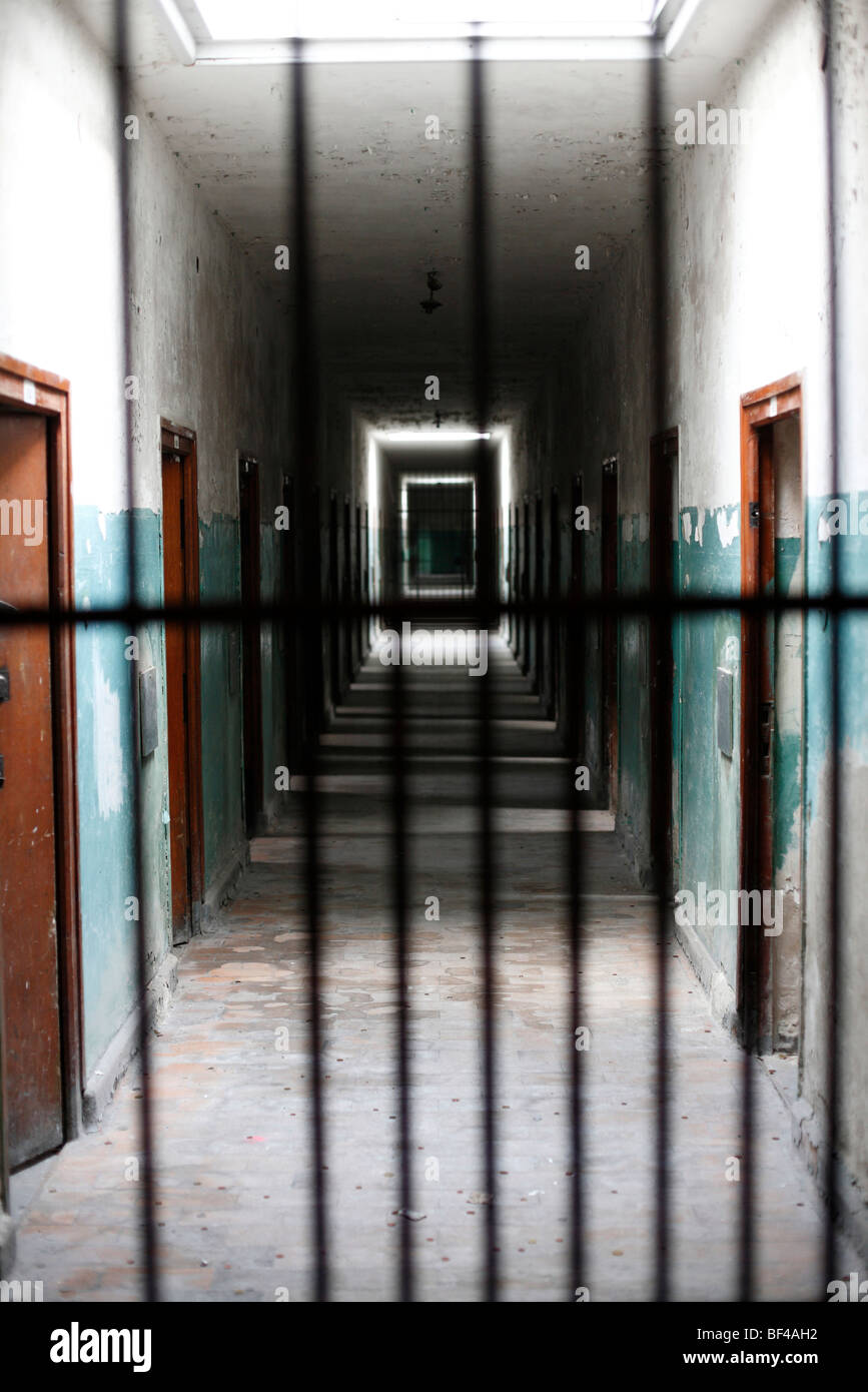 L'intérieur du bunker disciplinaire au mémorial du camp de concentration de Dachau en Allemagne Banque D'Images