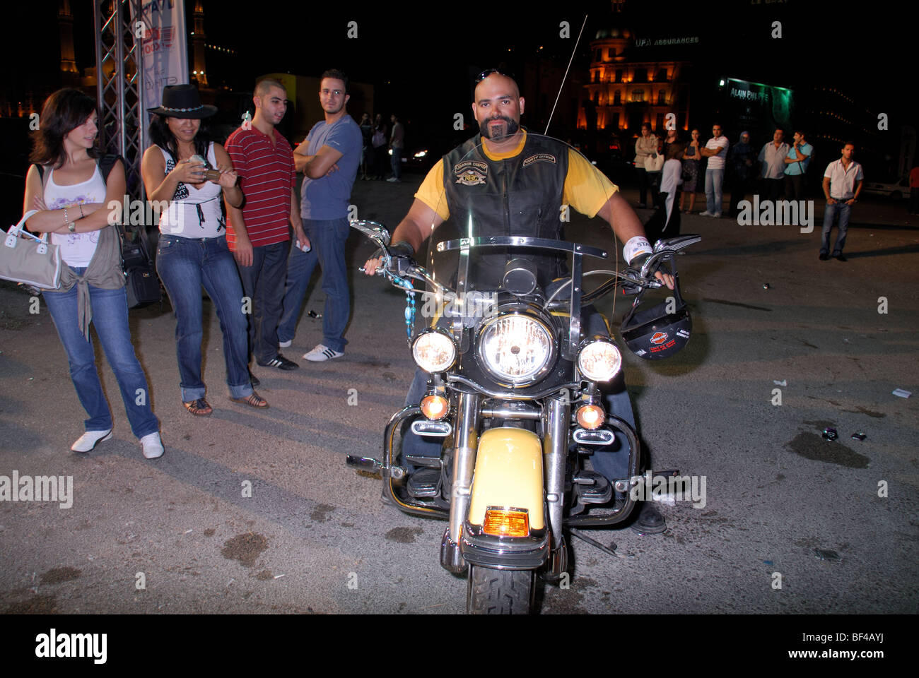 L'activité du groupe propriétaire de Harley Davidson Beyrouth Liban Banque D'Images