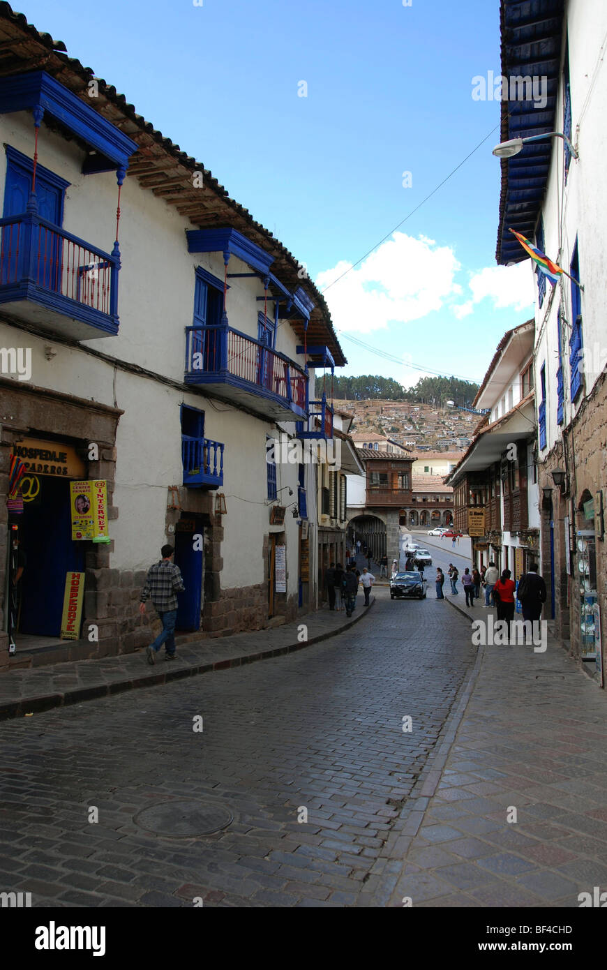 Cusco, Inca, règlement des différends, le Quechua du Pérou, Amérique du Sud, Amérique Latine Banque D'Images