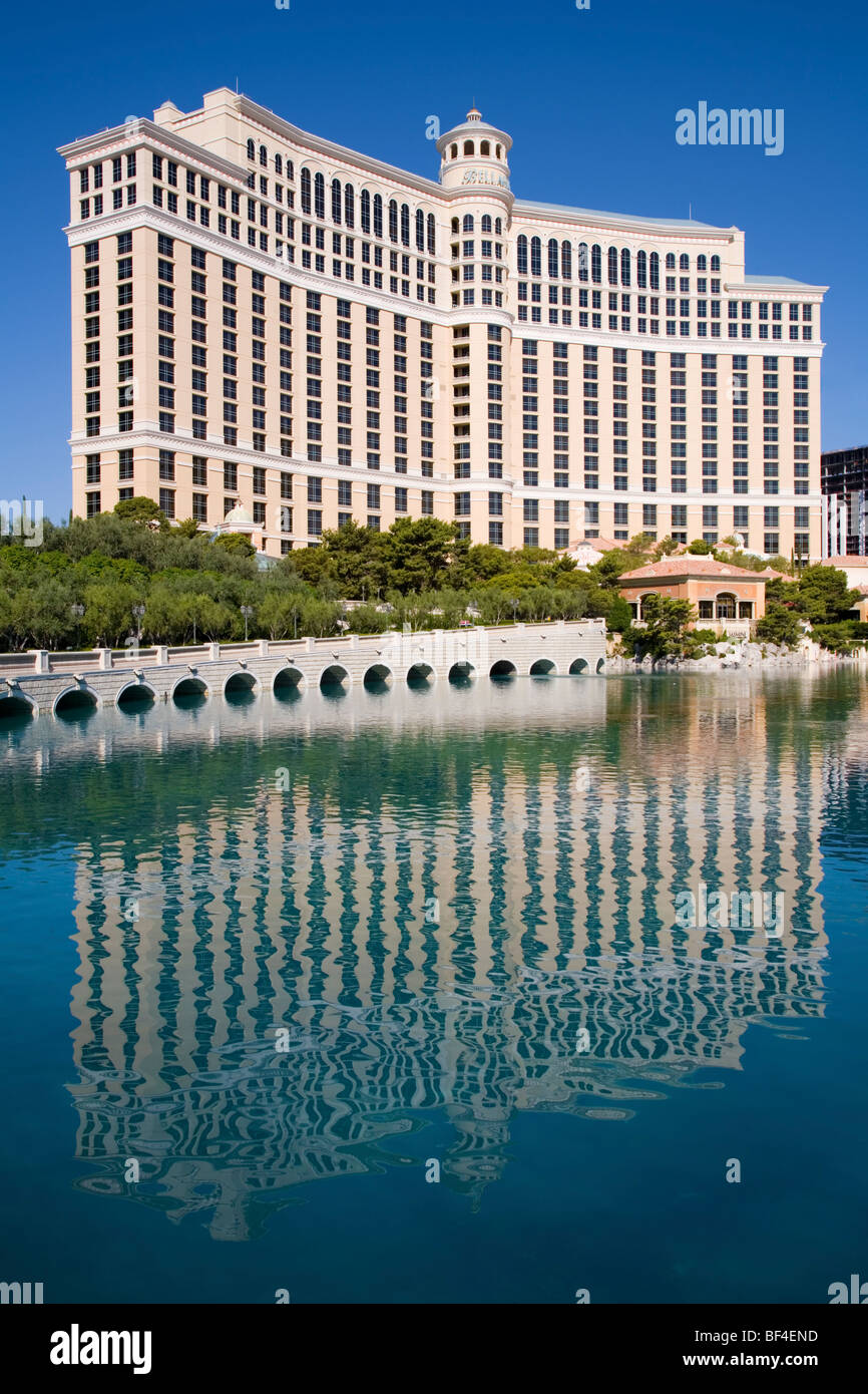 Hôtel Bellagio et le lac, Las Vegas Banque D'Images