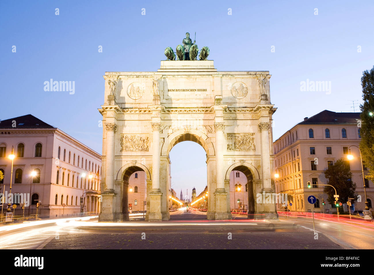 La victoire dans la soirée, Schwabing, Munich, Bavaria, Germany, Europe Banque D'Images